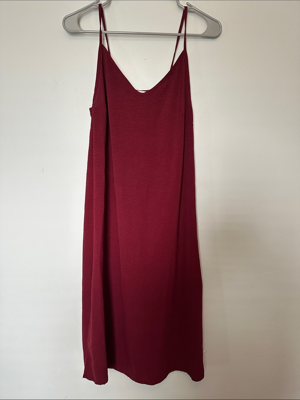 See You Monday Burgundy Slip Maxi Dress